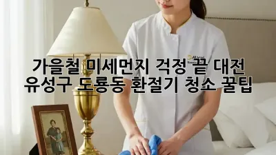 가을철 미세먼지 걱정 끝! 대전 유성구 도룡동 환절기 청소 꿀팁