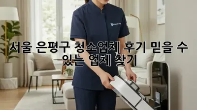 서울 은평구 청소업체 후기: 믿을 수 있는 업체 찾기
