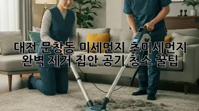 대전 문창동 미세먼지, 초미세먼지 완벽 제거! 집안 공기 청소 꿀팁